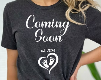 Coming Soon Shirt: Pregnancy Announcement, Baby Reveal Gift