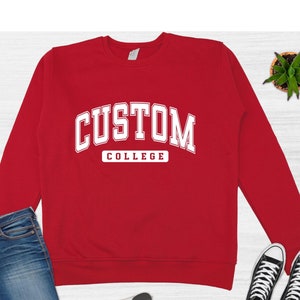 Custom College Letter Sweatshirt: Personalized Name Sweater
