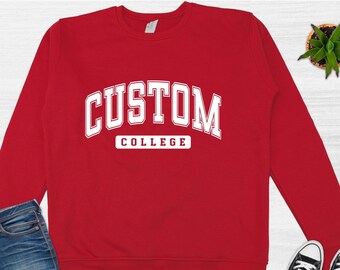Custom College Letter Sweatshirt: Personalized Name Sweater