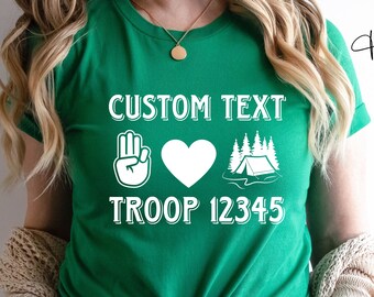 Custom Camping Troop Shirt: Peace Love Camp Tee