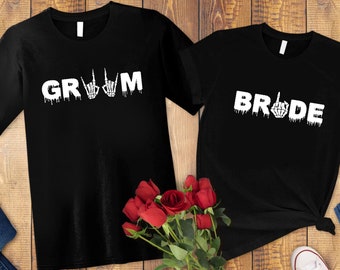 Gothic Bride Engaged Shirt,  Bride Shirt, Halloween Wedding Goth Wedding Shirt, Goth Bride Bachelorette Shirt, Dark Wedding,Till Death Shirt