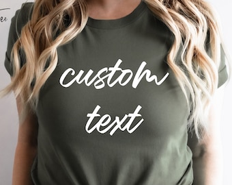 Custom Text Shirt, Personalized Design, Handmade to Order