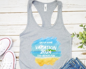 Custom Summer Tank, Custom Family Vacation Tank Tops, Family Vacation Tank Tops, Custom Tank,Personalized Family Tank,Custom Vacation Shirts