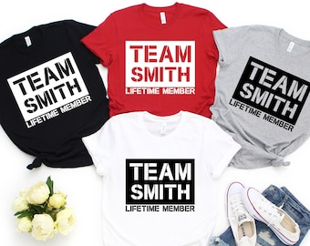 Personalized Family Name Matching Shirts: Team Reunion Gift