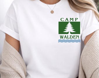 Custom Camp Walden Ringer T-Shirt, Parent Trap Shirt, Personalized Summer Camp Tee, Camping Costume Outfit, Outdoors Adventure Camp Apparel
