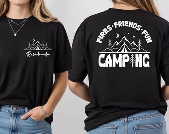 Custom Name Camping Crew Shirt - Family Vacation Tee - Cousin Reunion Apparel - Family Matching Troop Camping Outfit