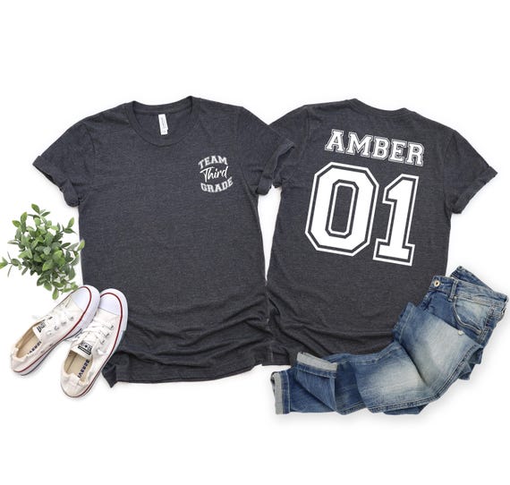 Personalized Third Grade Teacher Shirt: Back To School Gift