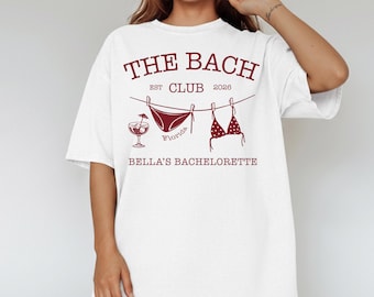 Comfort Colors® Cherry Margarita Bachelorette Merch, Beach Bachelorette Tee, Custom The Bach Club Shirts Bikinies And Martinis Outfit