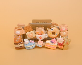 Decoden Kawaii Large Brown Hair Claw/Clip, Cute Characters, Birthday Gift, Gift for Her