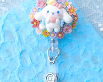 Decoden Kawaii Cute Cinnamoroll, Retractable Badge Reel, Swivel Alligator Clip, Nurse, New Grad RN, Coworker, Medical, Doctor Gift