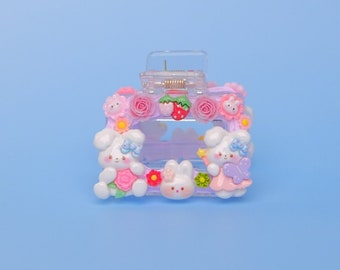 Decoden Kawaii piccolo artiglio/fermaglio per capelli viola, simpatico orso e Boba, regalo di compleanno, regalo per lei