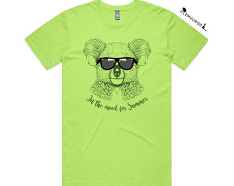 Australia Koala T-shirt: Aussie Vibes, Sunglasses-Wearing Koala Design. Perfect for Travel, Printed in Australia, Unique Gift