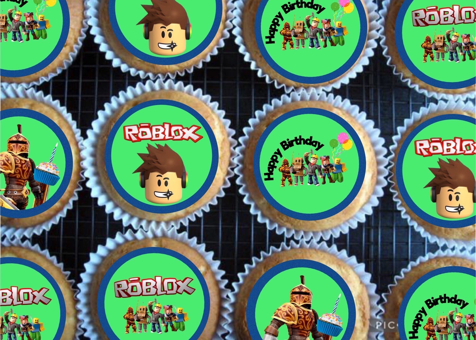 Roblox Party Cupcake Toppers, Roblox Bday Cupcake Toppers , Cake Topper, Kids Cupcakes - Etsy