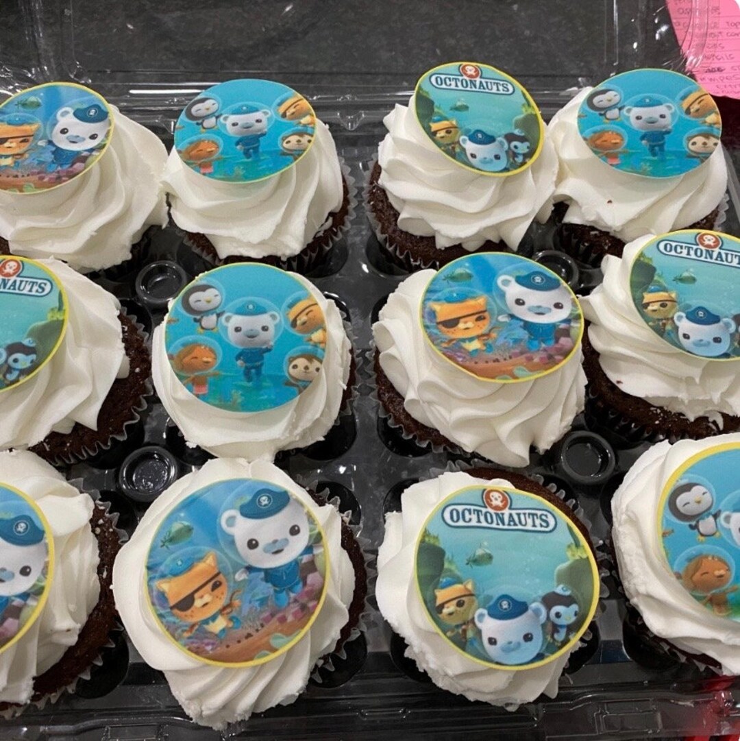 Octonauts Cupcake Toppers ,edible Octonauts Party Decor , Cupcake