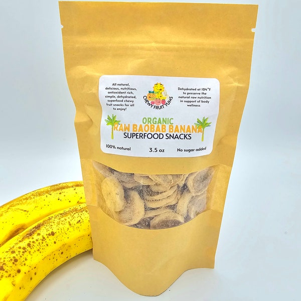 Organic Raw Baobab and Banana Superfood Snacks