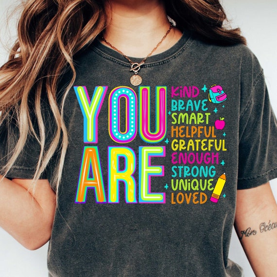 You Are Kind Png, Back To School, Teacher Png, Teacher Appreciation PNG, Retro Teacher Png, School Doodles Png, Funky Colorful Bright PNG