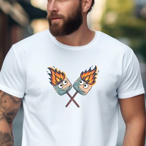 Camping Marsh Mellow T-Shirt Creating a Relaxing Vibe | Adult unisex T Shirt | Cool design | Graphic Tee | T Shirt For The Next Adventure
