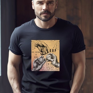 T-shirt XRP - t-shirt unisexe adulte | Chemise XRP | Chemise ondulée | T-shirt Hodl XRP | Chemise cryptographique | T-shirt de couleur pastel | pièce en t pièce de monnaie xrp |