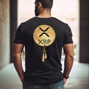 T-shirt XRP sur la lune | T-shirt militaire XRP | T-shirt unisexe | T-shirt cryptographique | T-shirt crypto-monnaies | Produits Xrp | Chemise ondulée XRP |