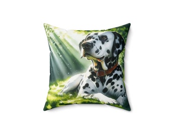 Dalmatian Square Polyester Pillow