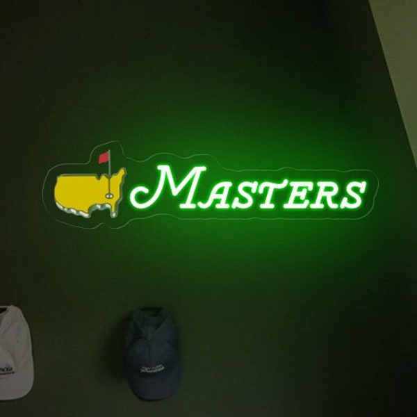 Tournament Masters Neon Sign, custom golf neon sign,Masters Golf Party,Augusta Georgia, Major Championships Golf decor,Golf Fathers Day Gift