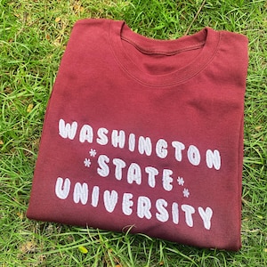 Nombre de la universidad de la letra de burbuja personalizada, sudadera de la tripulación universitaria bordada, sudadera con capucha de la escuela secundaria, sudadera de la tripulación universitaria, nombre de la letra de burbuja personalizada