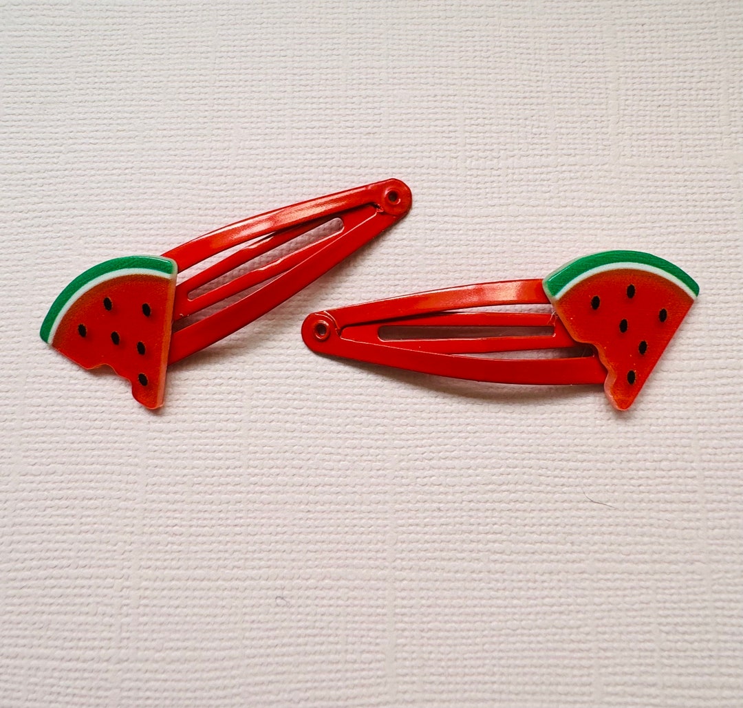 Fruit Basket Upset Snap Clip Set in Watermelons Etsy