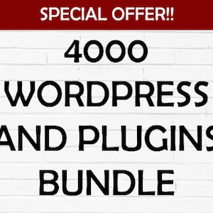 Set of 4000 WordPress Themes and Plugins Template Designs | Instant Download