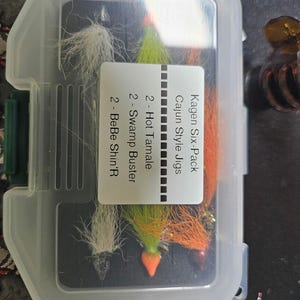 Cajun Style Crappie Jigs Set of 6, Handmade Crappie Jigs with Foam Plastics Case, Great for Crappie Fishing, Unique Gift for Anglers