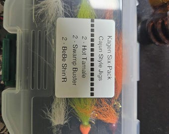 Handmade Cajun Style Crappie Jigs Set, Fishing Gift with Foam Case