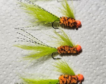 Handgjutna Cajun Cricket Crappie Jigs – Handbundna Fiskebeten, Set med 4