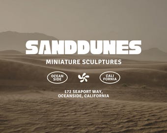 Minimalist Modern DIY Logo Kit - Bold Editable Logo for Small Business Branding - Boho Logo Design - Creative Boutique Brand Identity [Dune]