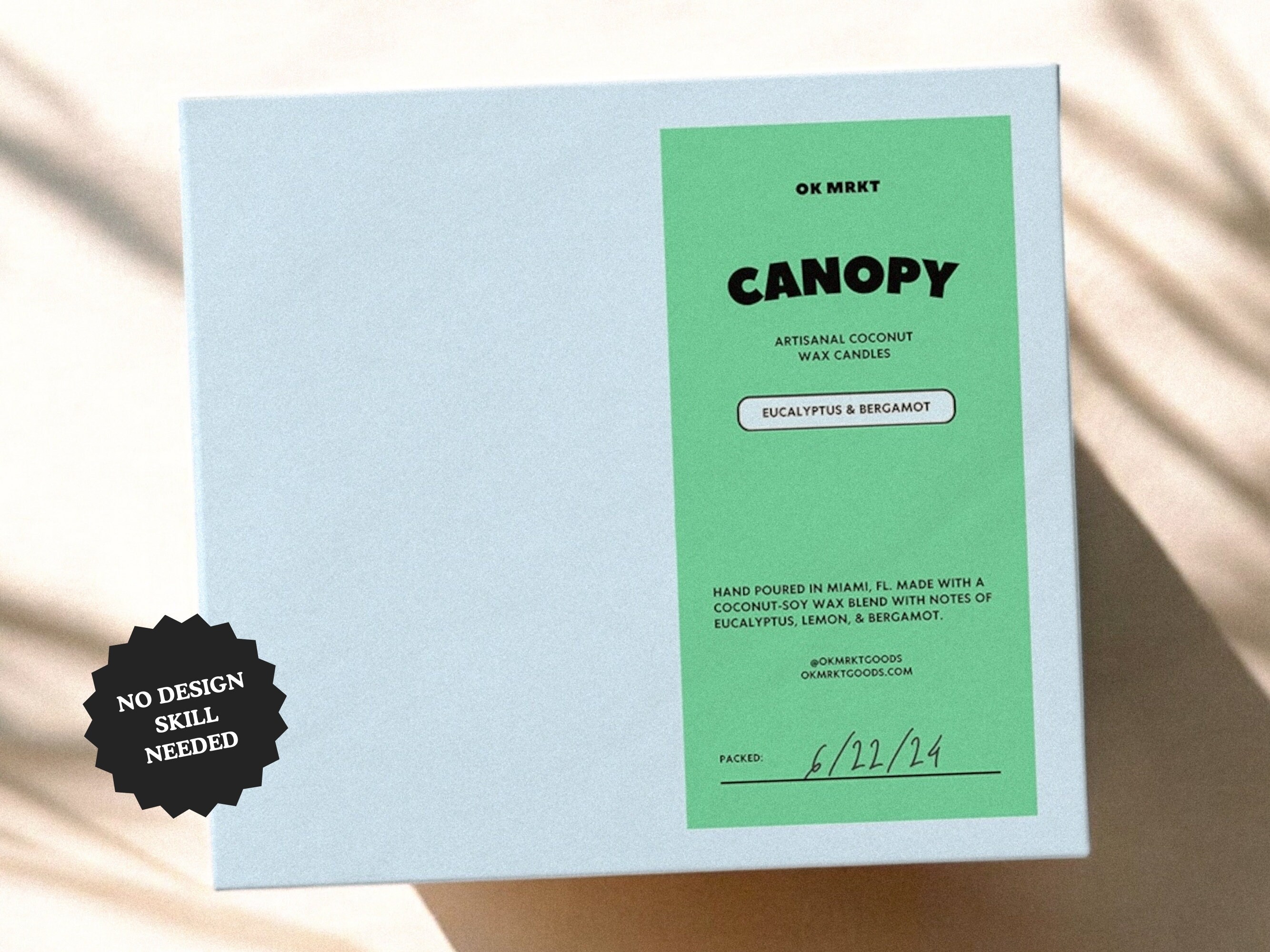 Editable Box Label Template - Box Seal Label - Order Packaging Sticker ...