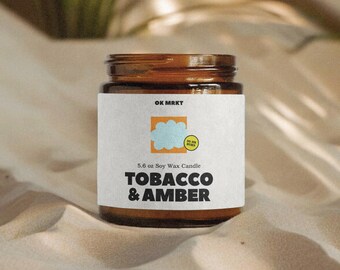 Modern Candle Label Template - Candle Sticker for Small Business Candle Branding - Custom Candle Jar Label Design - Canva Template [Canta]