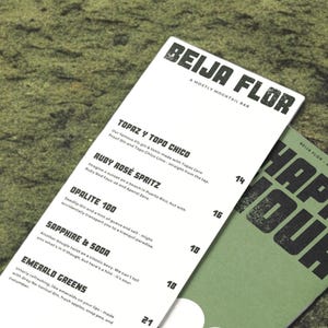 Sjabloon barmenu - bewerkbare canvassjabloon - moderne prijslijst voor cocktailmenu - sjabloon bruiloftbar - drankmenu [Durian]