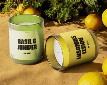 Vibrant Bold Candle Label Template, Customizable Candle Branding, Printable Modern Label for Handmade Candles, DIY Packaging [Mandarin]