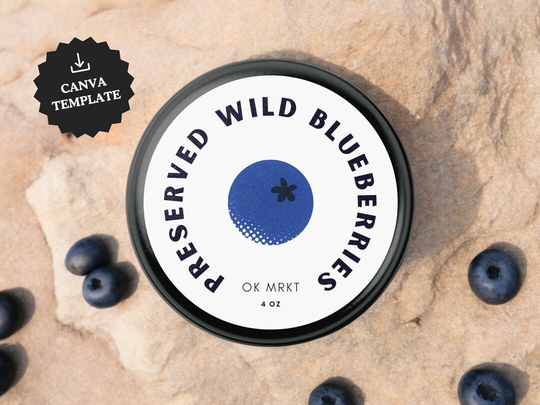 Printable Canning Labels for Jars Editable Canva Template Product Packaging Design for Syrup ...