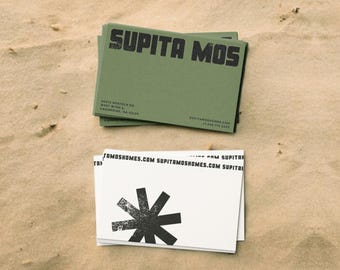 Editable Business Card Template - Canva Template - Minimalist Printable Business Card Design - Package Insert for Small Business [Durian]