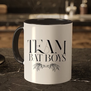 Bat Boys Coffee Cup, ACOTAR Mug, Rhysand, Sarah J Maas, Book Boyfriend, Team Bat Boys, Bookish Merch, Night Court, Romantasy Cup, Cassian