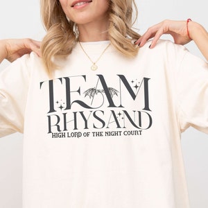 Team Rhysand Shirt, ACOTAR Merch, Rhysand Tee, Sarah J Maas Lover, Book Boyfriend Tee, acotar Comfort Colors, Romantasy Tee, Velaris Gift