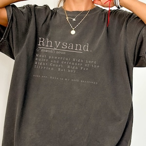 Rhysand Shirt | ACOTAR | Rhysand Dictionary | Sarah J Maas | Book Boyfriend | Team Rhysand | Bookish Tshirt | Night Court | Romantasy Tee