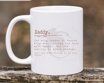 Xaddy Mug | Fourth Wing Mug | Iron Flame Cup | Fourth Wing Merch | Xaden Riorson | Basgiath | Iron Flame | Rebecca Yarros Merch | Violet