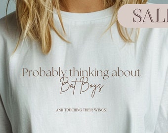Pensando en Bat Boys, ACOTAR, Sarah J Maas, Book Boyfriend, Rhysand, Cassian, Bookish Tee, Night Court, Team Bat Boys Merch, Romantasy