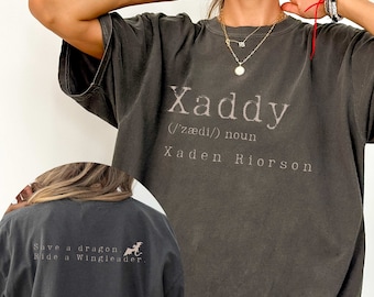 Xaddy, Xaddy Shirt, Xaden Riorson, Xaden Fourth Wing Shirt, Fourth Wing Merch, Iron Flame Sweatshirt, Rebecca Yarros Apparel
