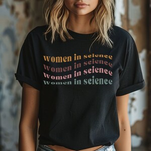 Frauen in der Wissenschaft, Stem Shirt, Wissenschafts-merch, Retro medizinisches T-Shirt, Mädchen in der Wissenschaft, Wissenschaftler-T-Shirt, Geschenk für Wissenschaftslehrer, Steminist Chem