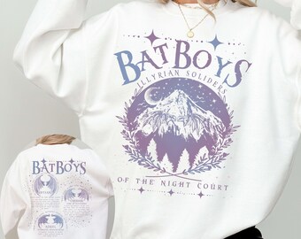Sweter Bat Boys, ACOTAR Comfort Colors, Rhysand Tee, Cassian shirt, Sarah J Maas, Book Boyfriend, Team Bat Boys, Night Court, Velaris Merch