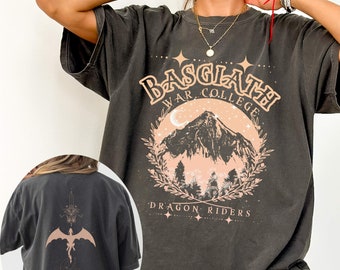 Basgiath War College Shirt, Fourth Wing Comfort Colors, Iron Flame T-Shirt, Dragon Rider Merch, Rebecca Yarros Apparel, Book Lover Gift