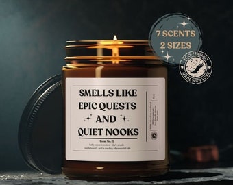 Smells Like Book Lover Candle, Reading Candle, Book Scented Soy Candle, ACOTAR Present, Funny Candle, Unique Bookish Candle, GF Bookish Gift