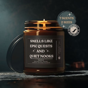 Smells Like Book Lover Candle, Reading Candle, Book Scented Soy Candle, ACOTAR Present, Funny Candle, Unique Bookish Candle, GF Bookish Gift