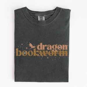 Fantasy Book Dragon Comfort Colors Shirt, Romantasy Tee, Bookish Shirt, Booktok Merch, Book Gift, Bookworm Gift, Book Club Shirt, Onyx Storm